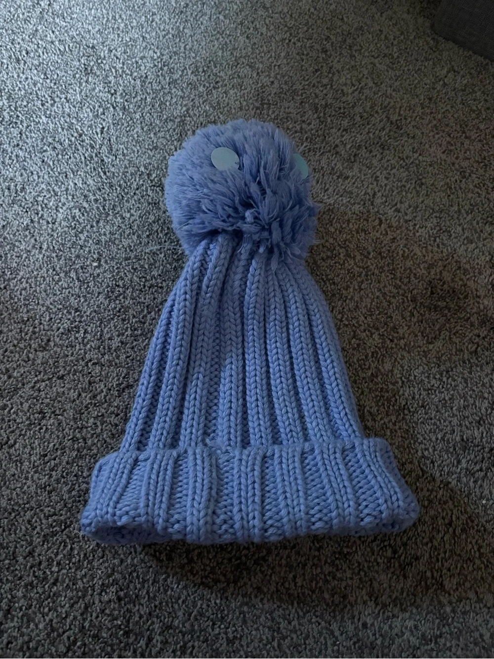 GAP Kids Pom-Pom Knit Beanie - Periwinkle Blue